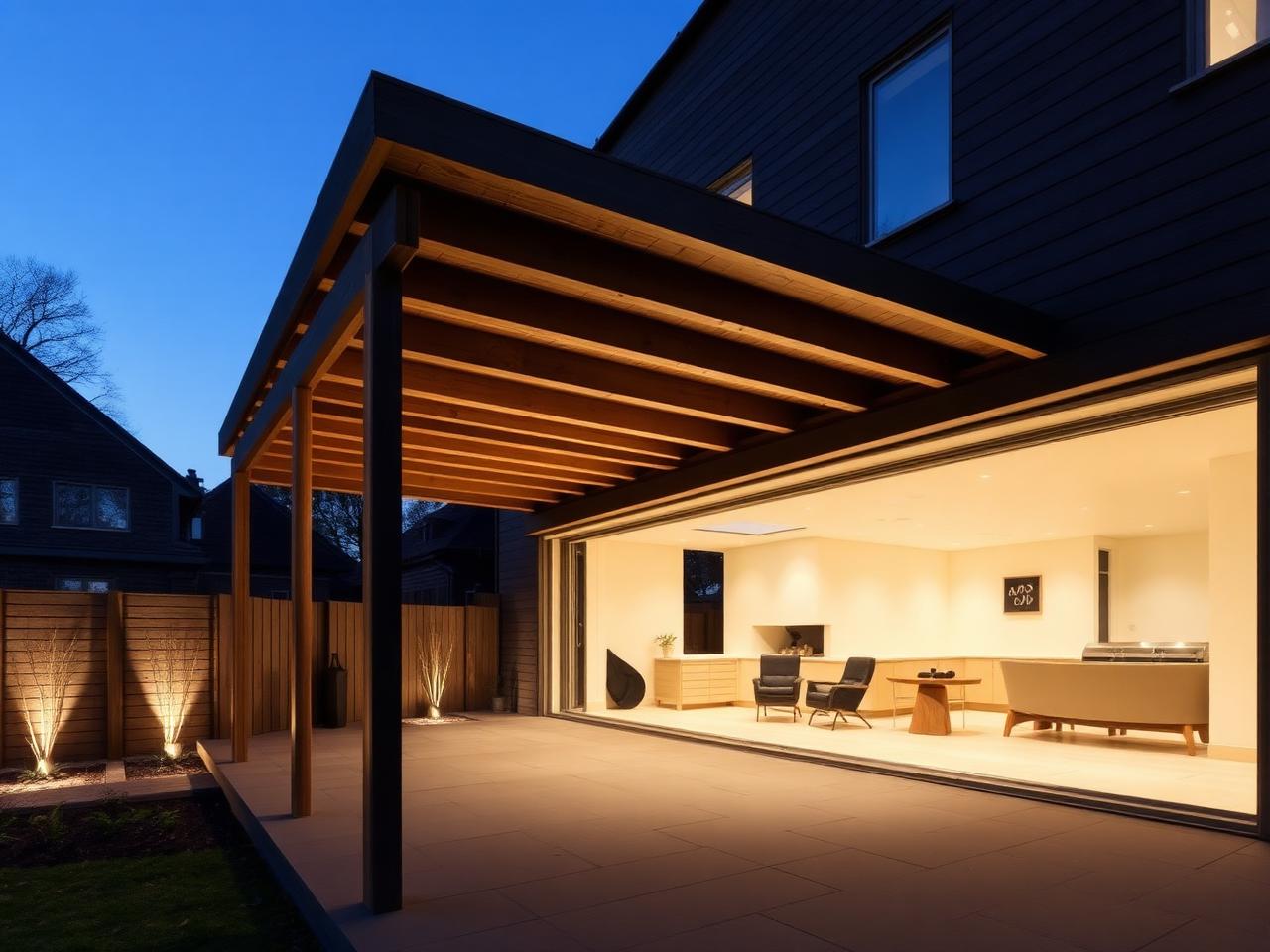 Houten overkapping