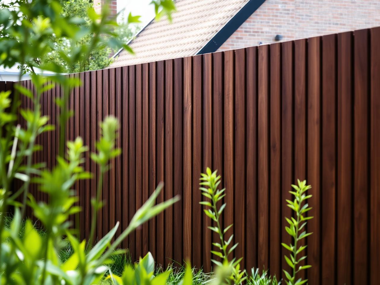 Verticale houten schutting